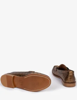 Penelope Chilvers Loafers*Ayr Metallic Croc Loafer