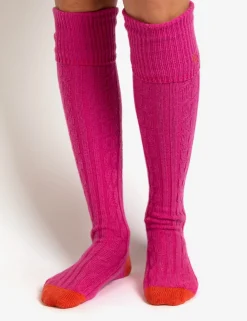 Penelope Chilvers Winter Accessories | Socks & Tights*Cashmere Cable Boot Socks