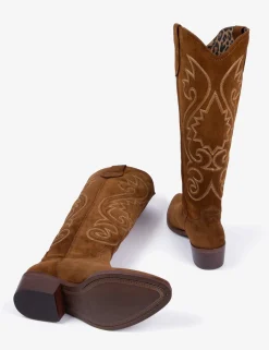 BOY Penelope Chilvers Long Boots | Cowboy Boots*Cowgirl Suede Embroidered Boot