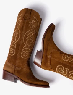 BOY Penelope Chilvers Long Boots | Cowboy Boots*Cowgirl Suede Embroidered Boot