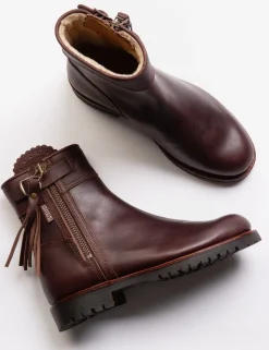 Penelope Chilvers Winter Boots | Wool & Shearling*Cropped Wool-Lined Tassel Boot