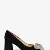 Penelope Chilvers Heeled Shoes*Gamine Bow Suede Shoe