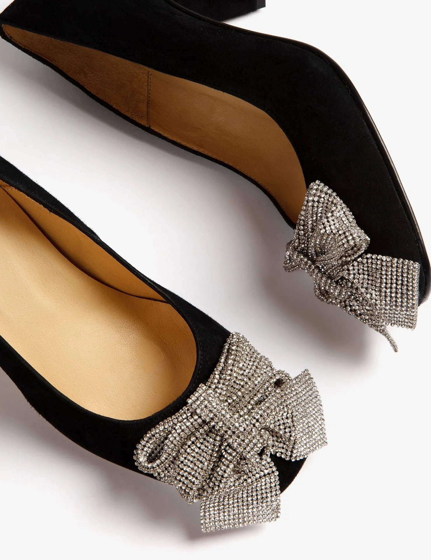 Penelope Chilvers Heeled Shoes*Gamine Bow Suede Shoe