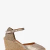 Penelope Chilvers Espadrilles*High Mary Jane Metallic Leather Espadrille