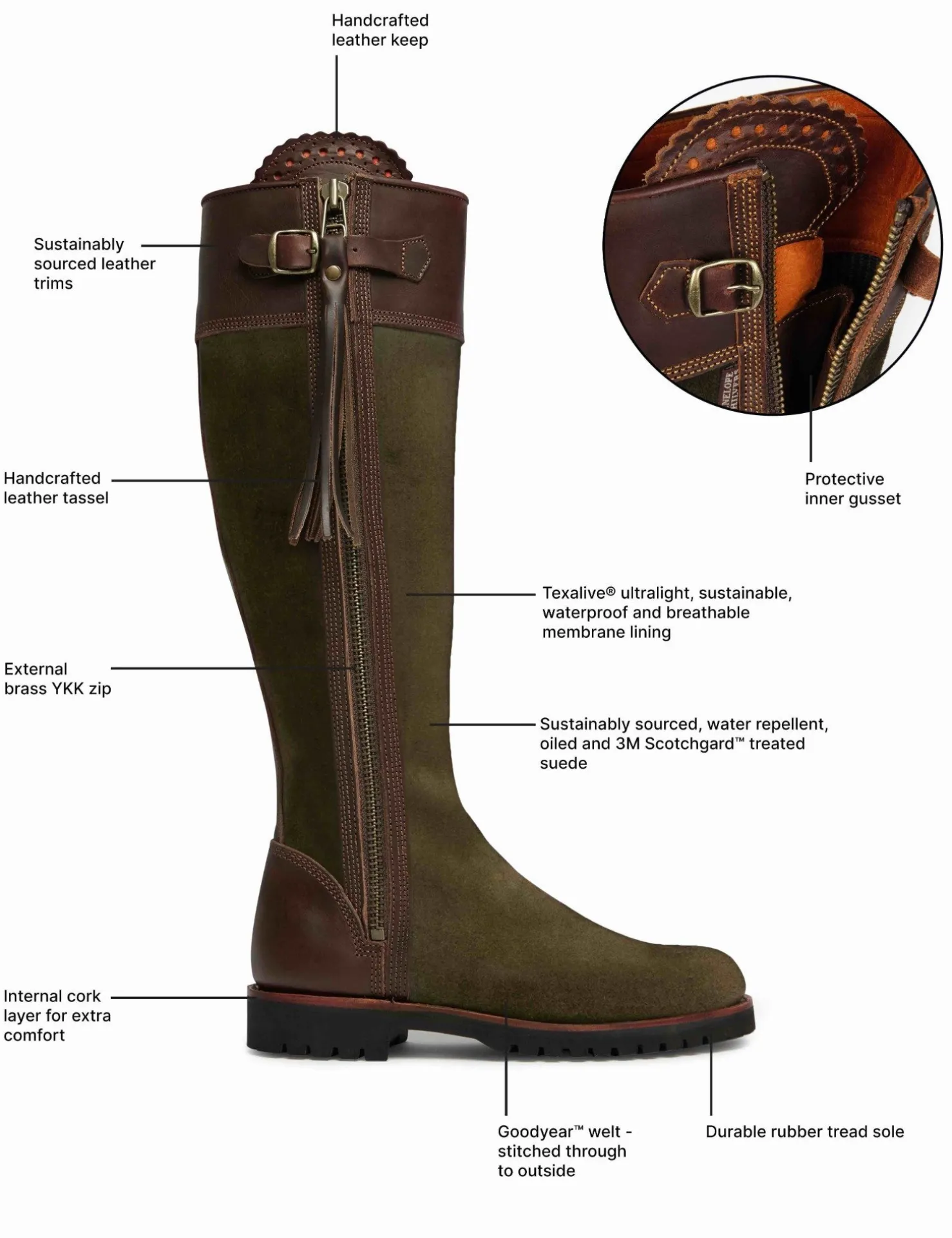 Penelope Chilvers Winter Boots | Goodyear Welt Boots*Inclement Long Tassel Boot