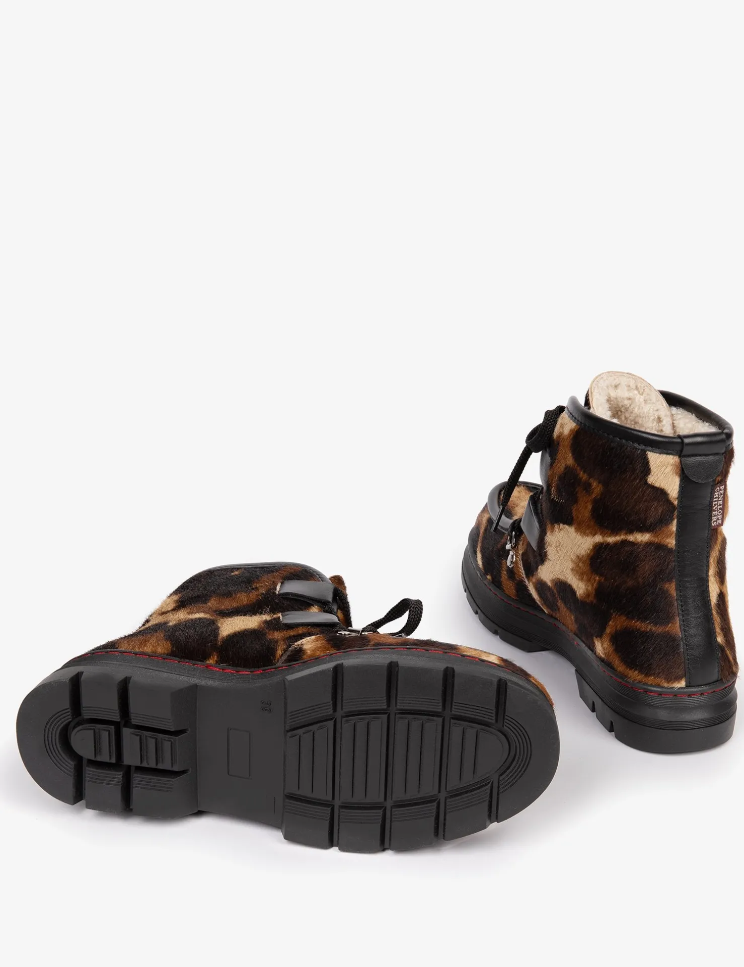 Penelope Chilvers Winter Boots | Lace Up Boots*Incredible Tortoiseshell Shearling-Lined Boot