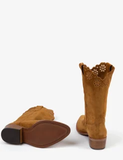 BOY Penelope Chilvers Cowboy Boots*Jesse Broderie Suede Cowboy Boot