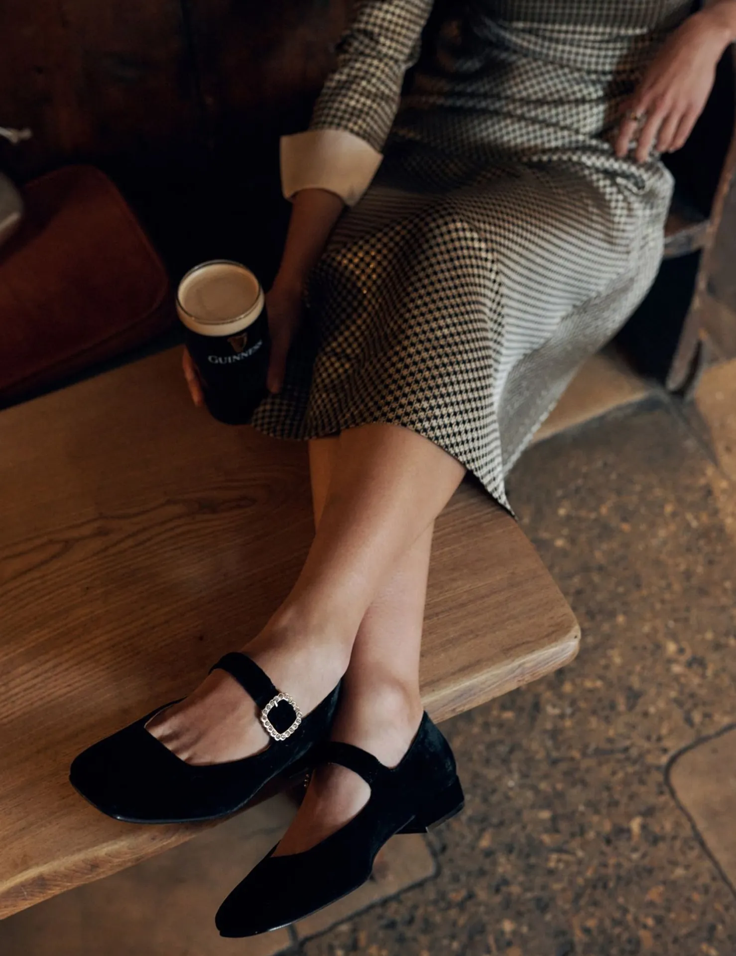 Penelope Chilvers Heeled Shoes | Mary Janes*Low Mary Jane Diamante Velvet Shoe