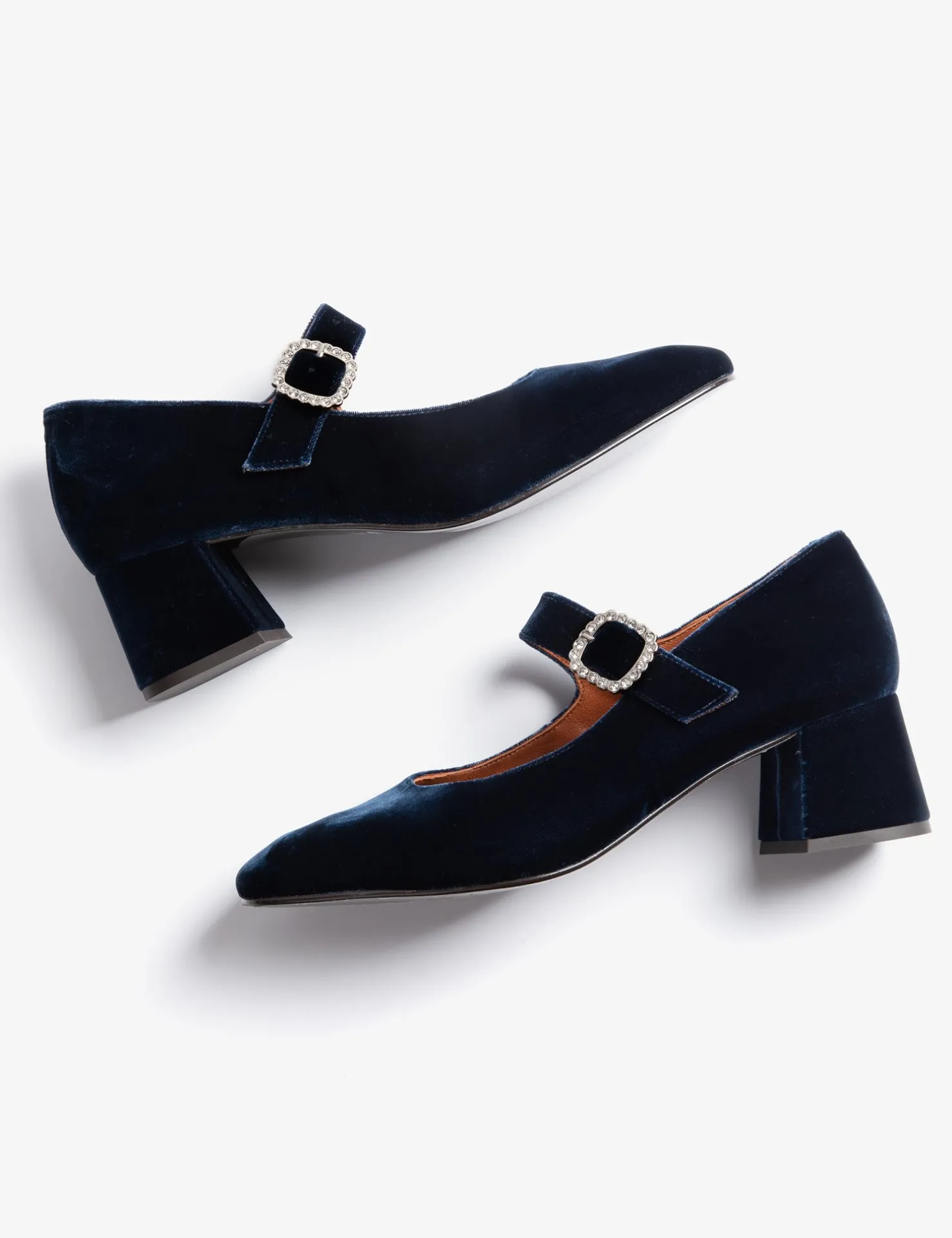 Penelope Chilvers Heeled Shoes | Mary Janes*Mid Mary Jane Diamante Velvet Shoe