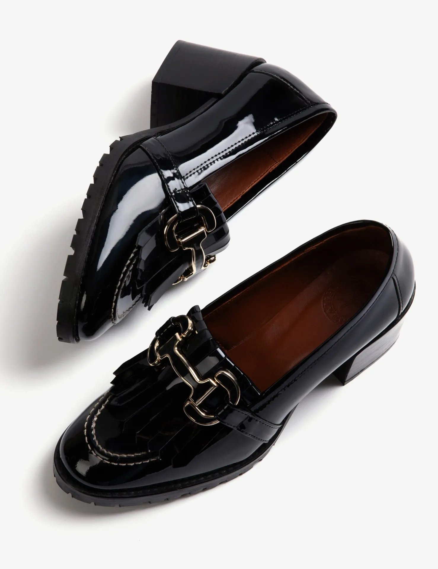 Penelope Chilvers Loafers | Heeled Shoes*Mid Monti Fringe Patent Loafer