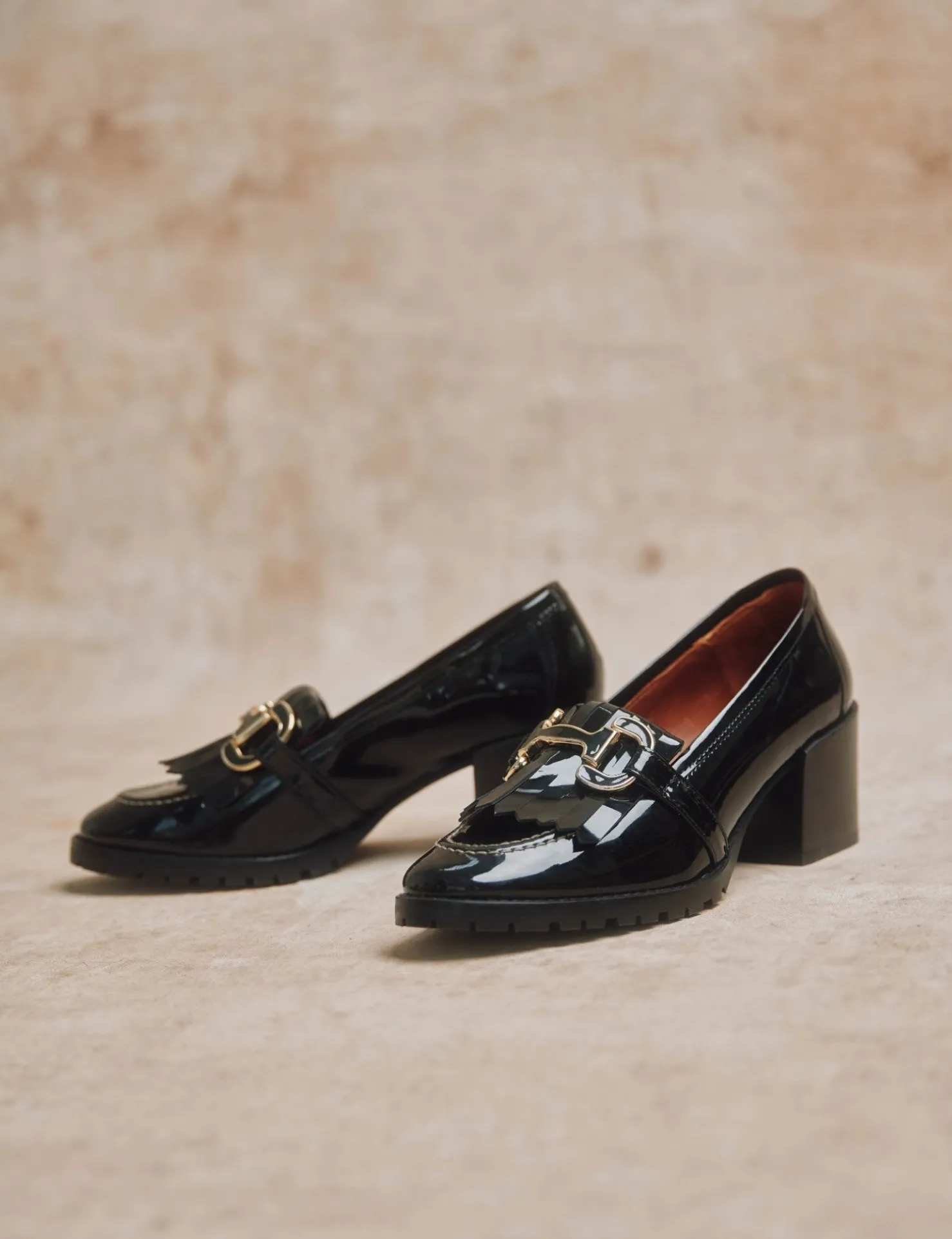 Penelope Chilvers Loafers | Heeled Shoes*Mid Monti Fringe Patent Loafer