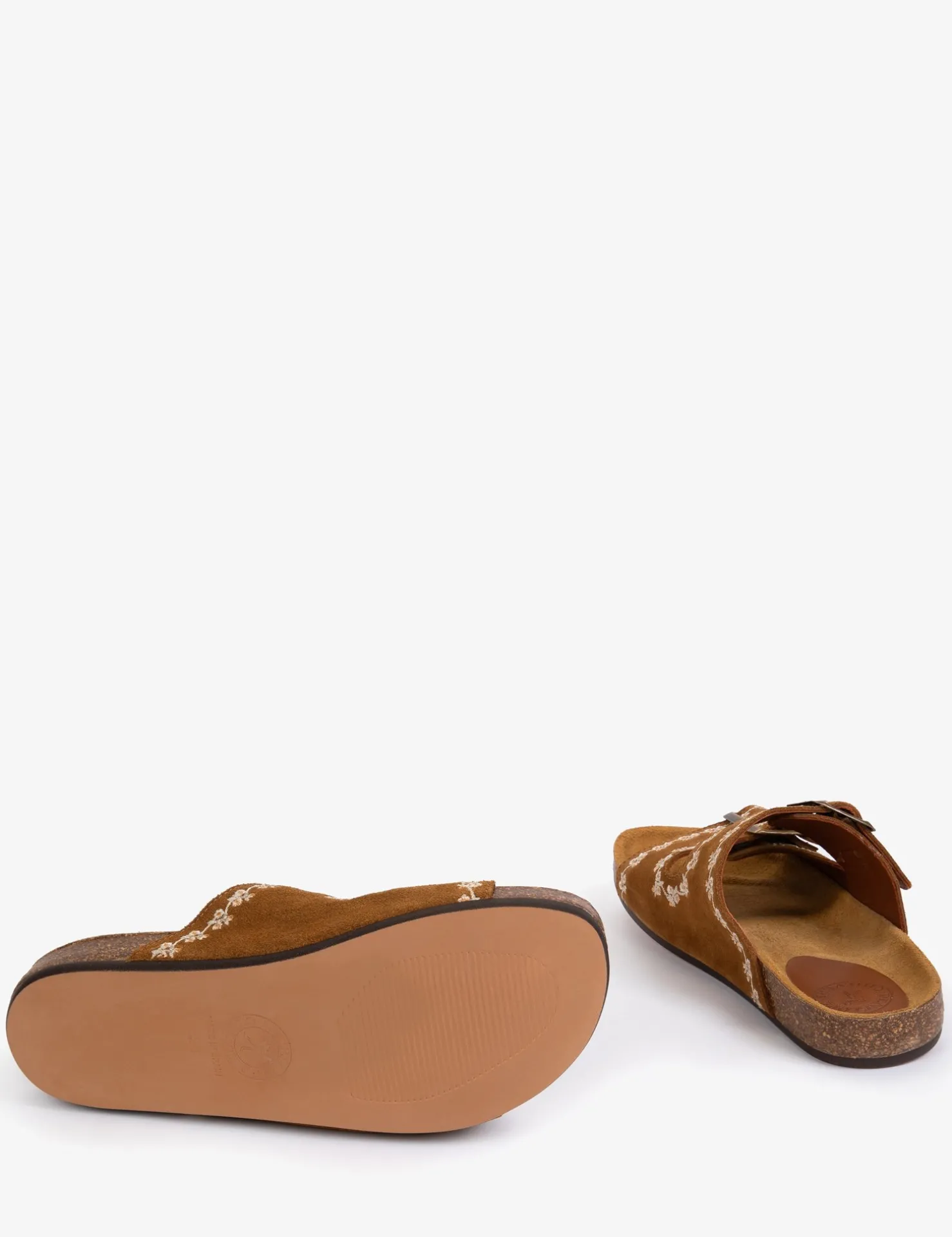 Penelope Chilvers Slides*Pool Suede Embroidery Slide