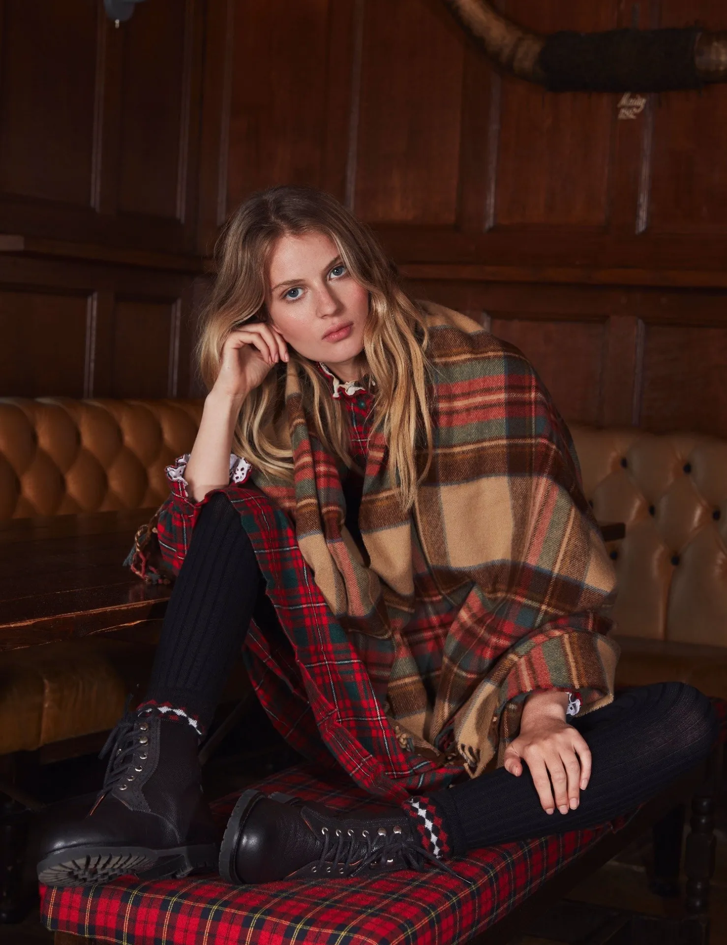 Penelope Chilvers Socks & Tights*Ribbed Egyptian Cotton Tights